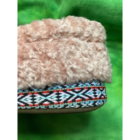 Woolrich Pink Puff Fleece Slippers Shoes Memory Foam Women’s Size 7 Warm Comfy - Picture 11 of 11